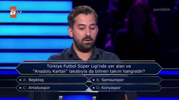 Futbolla aram iyidir dedi amblemdeki ‘Kartal’ları karıştıran yarışmacının verdiği cevap gündem oldu